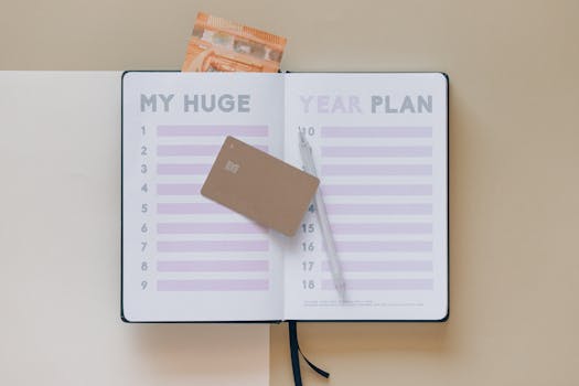 minimalist budgeting on a notepad