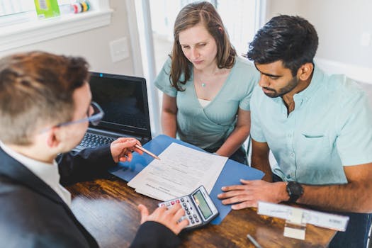 image of a young professional with insurance paperwork