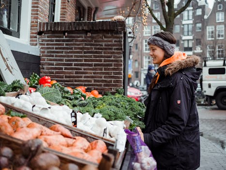 person enjoying nature instead of shopping