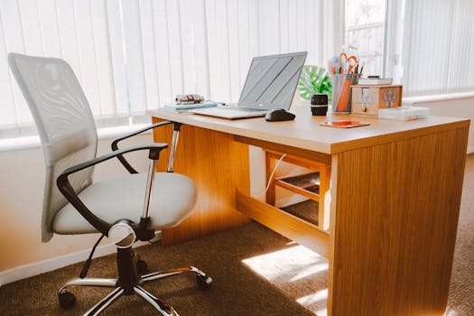 a tidy minimalist workspace