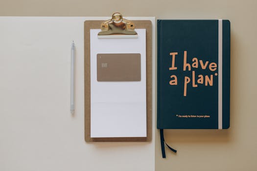 a simple financial plan on a clipboard