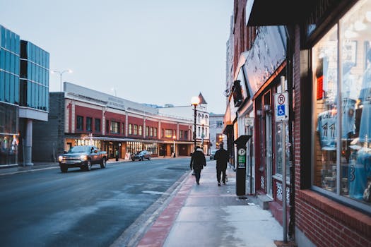 person enjoying a walk to the store